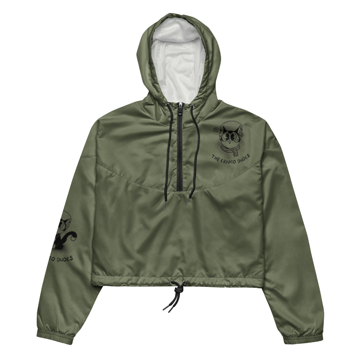Crypto Ethereum Cat Bauchfreier Damen-Windbreaker