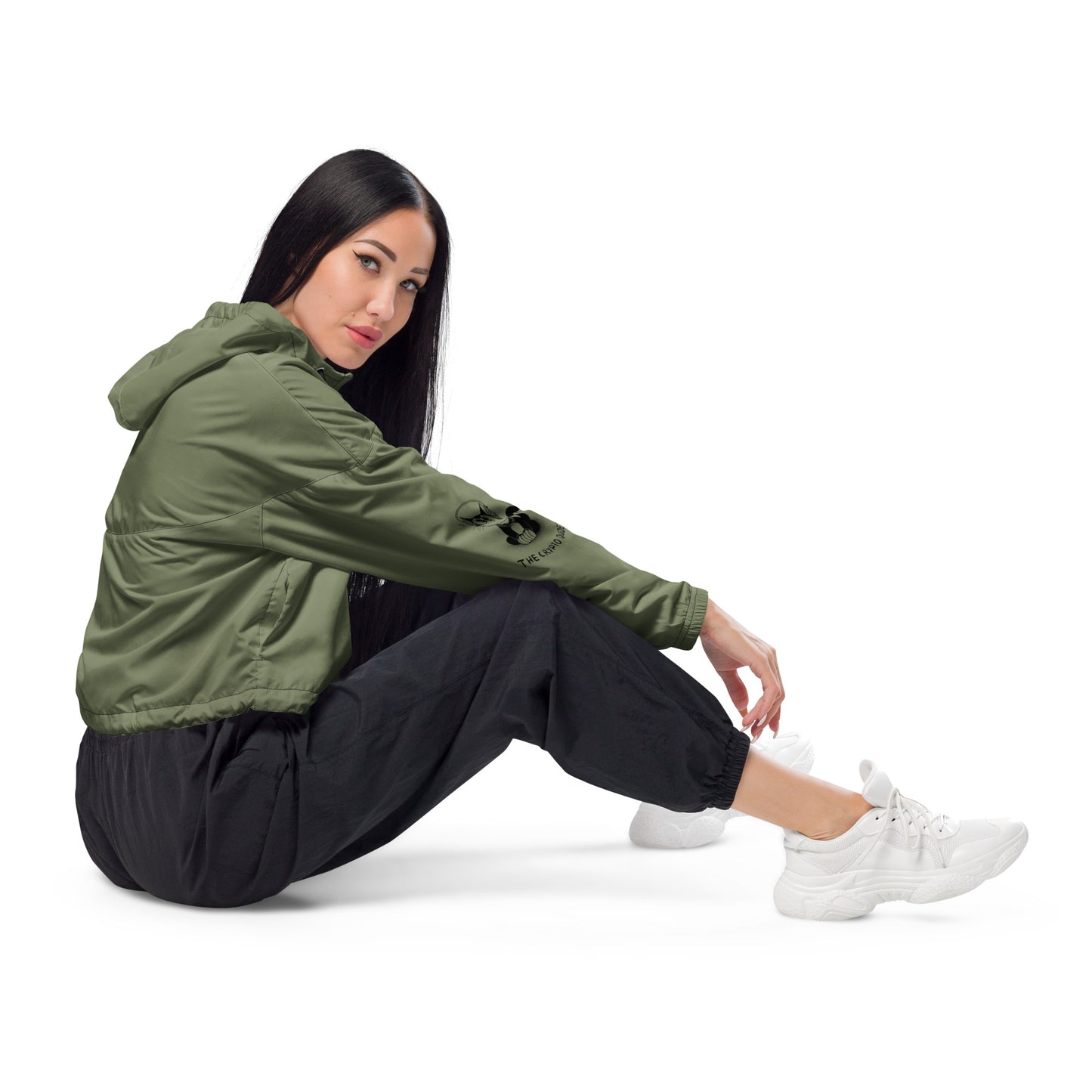 Crypto Ethereum Cat Bauchfreier Damen-Windbreaker