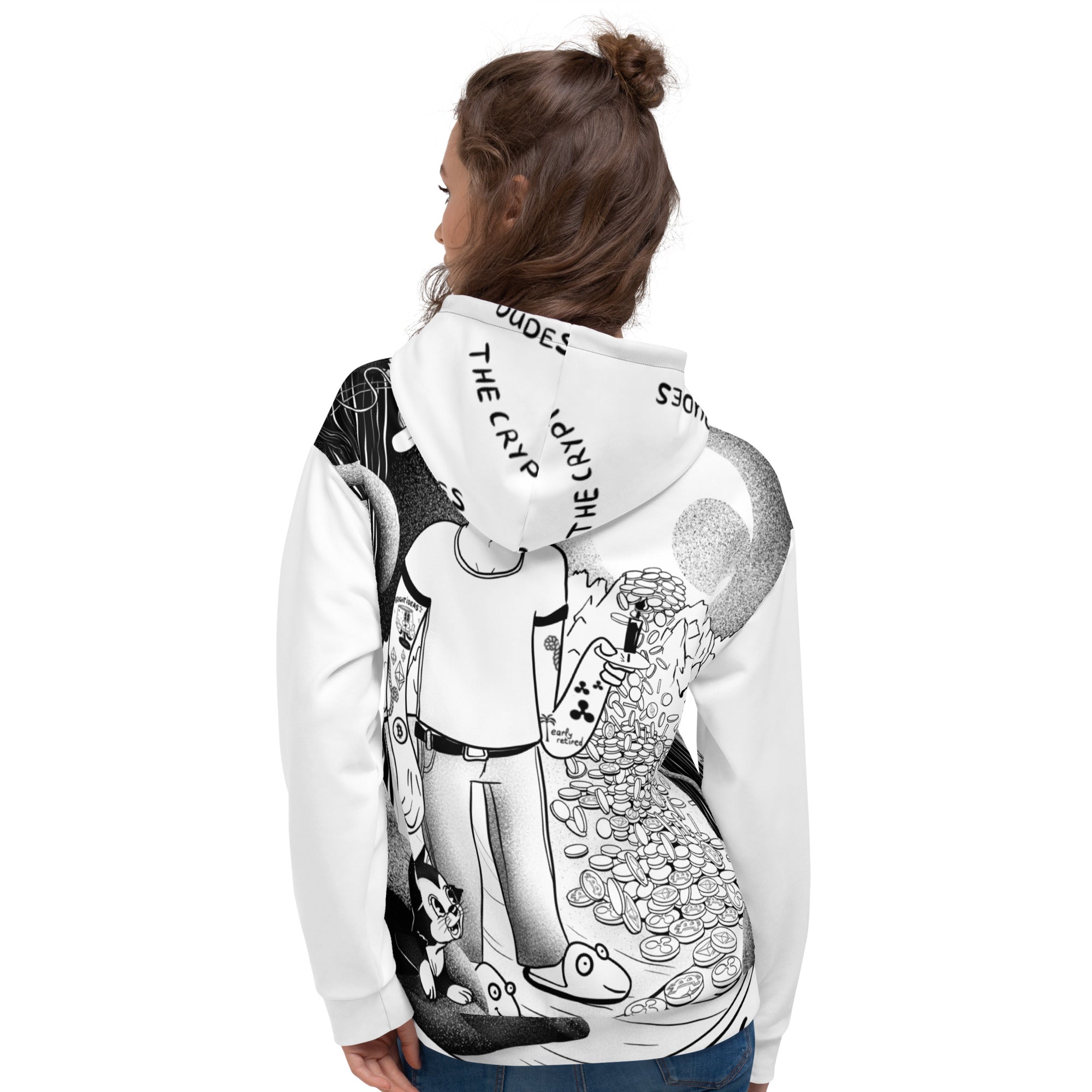Crypto Never Sleeps Unisex-Kapuzenpullover