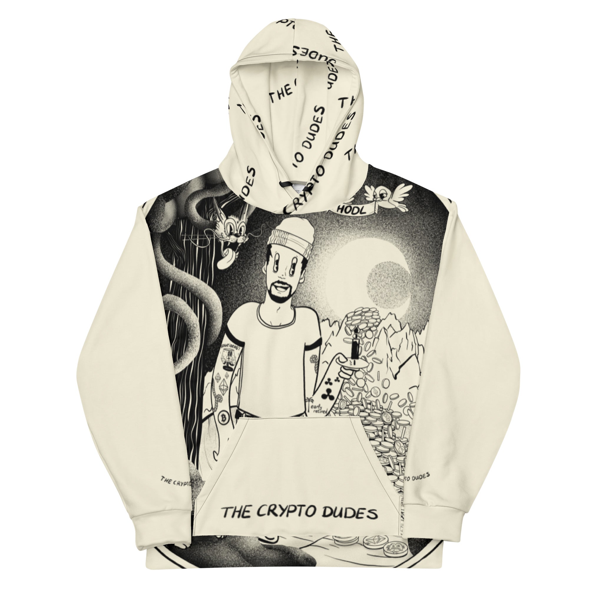 Crypto Never Sleeps Unisex-Kapuzenpullover