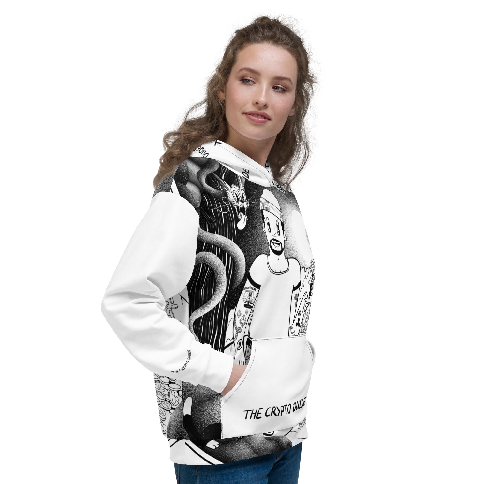 Crypto Never Sleeps Unisex-Kapuzenpullover