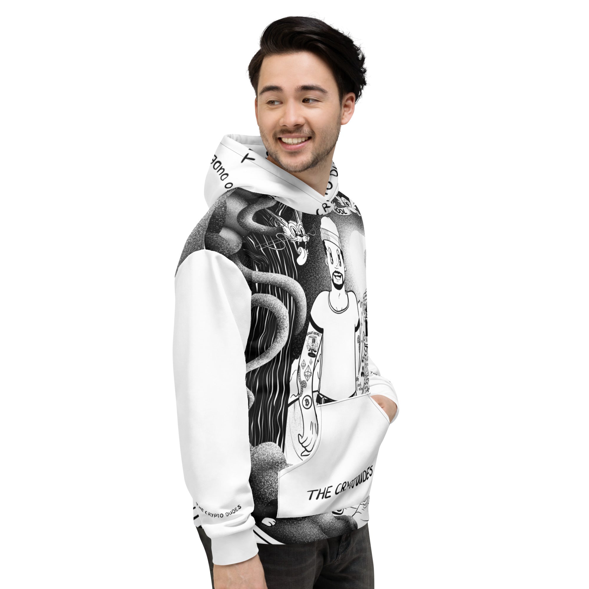 Crypto Never Sleeps Unisex-Kapuzenpullover