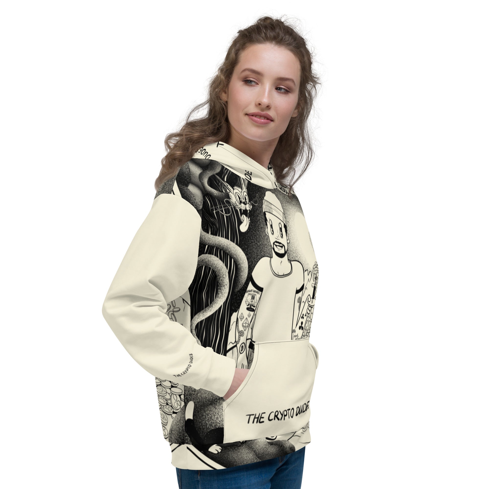 Crypto Never Sleeps Unisex-Kapuzenpullover
