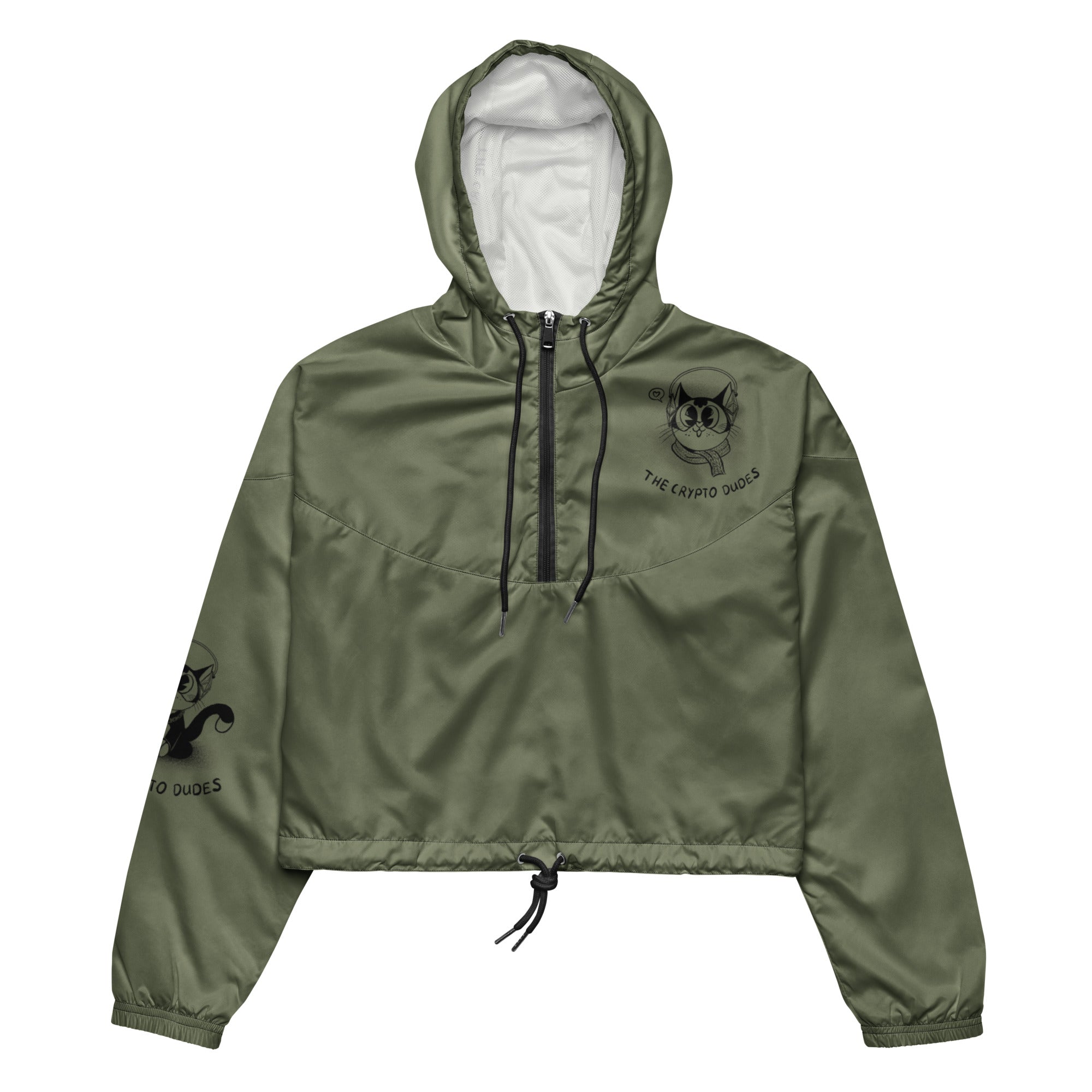 Crypto Ethereum Cat Bauchfreier Damen-Windbreaker