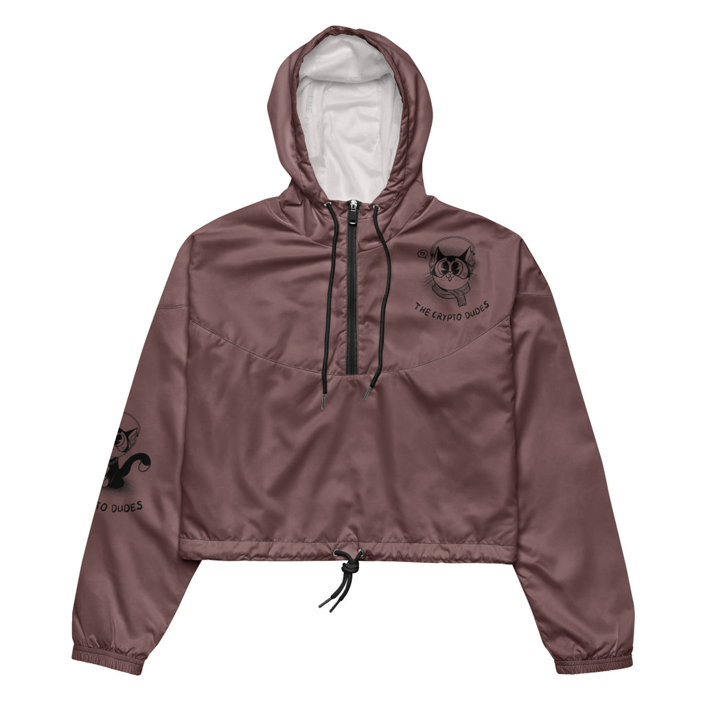 Crypto Ethereum Cat Bauchfreier Damen-Windbreaker für Damen