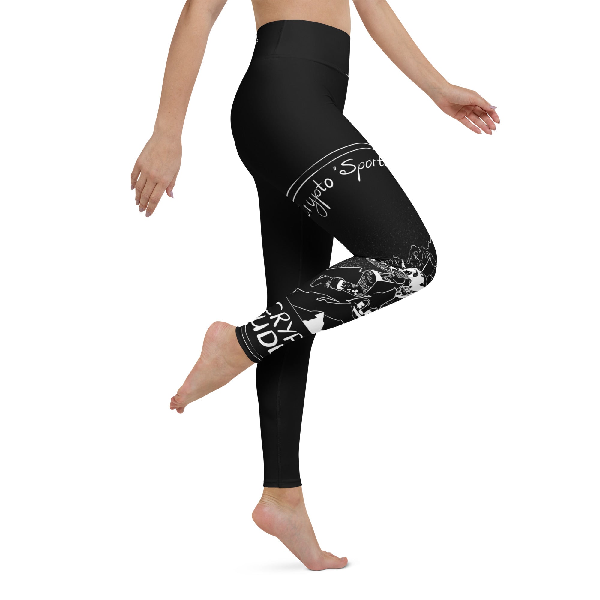 Crypto Sports Black Yoga-Leggings