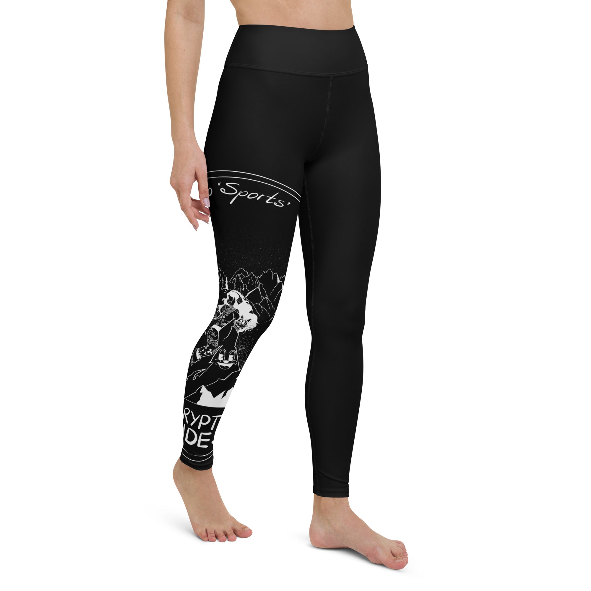 Crypto Sports Black Yoga-Leggings