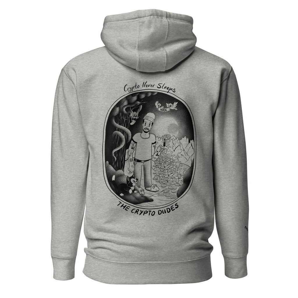 Crypto Never Sleeps Unisex-Kapuzenpullover