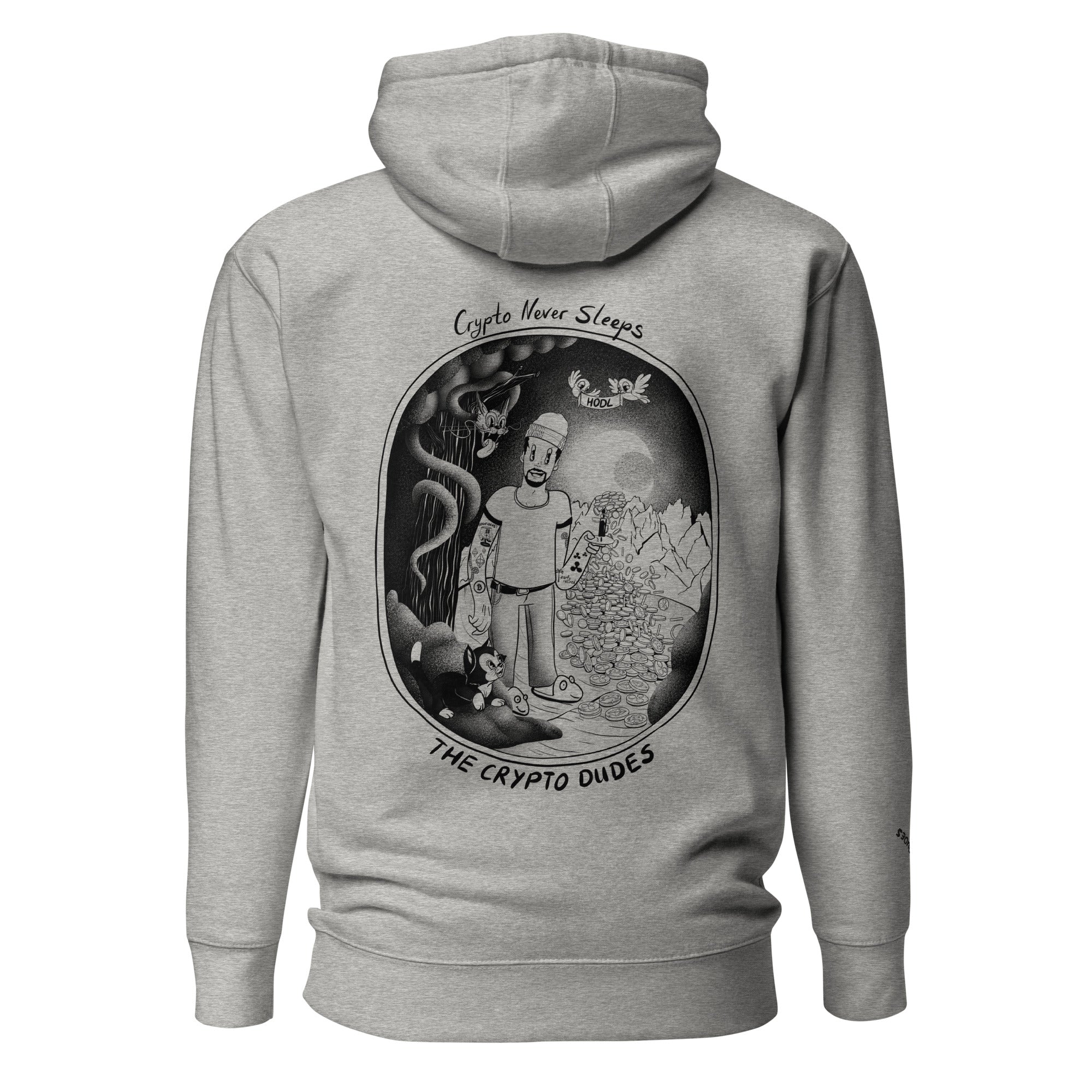 Crypto Never Sleeps Unisex-Kapuzenpullover