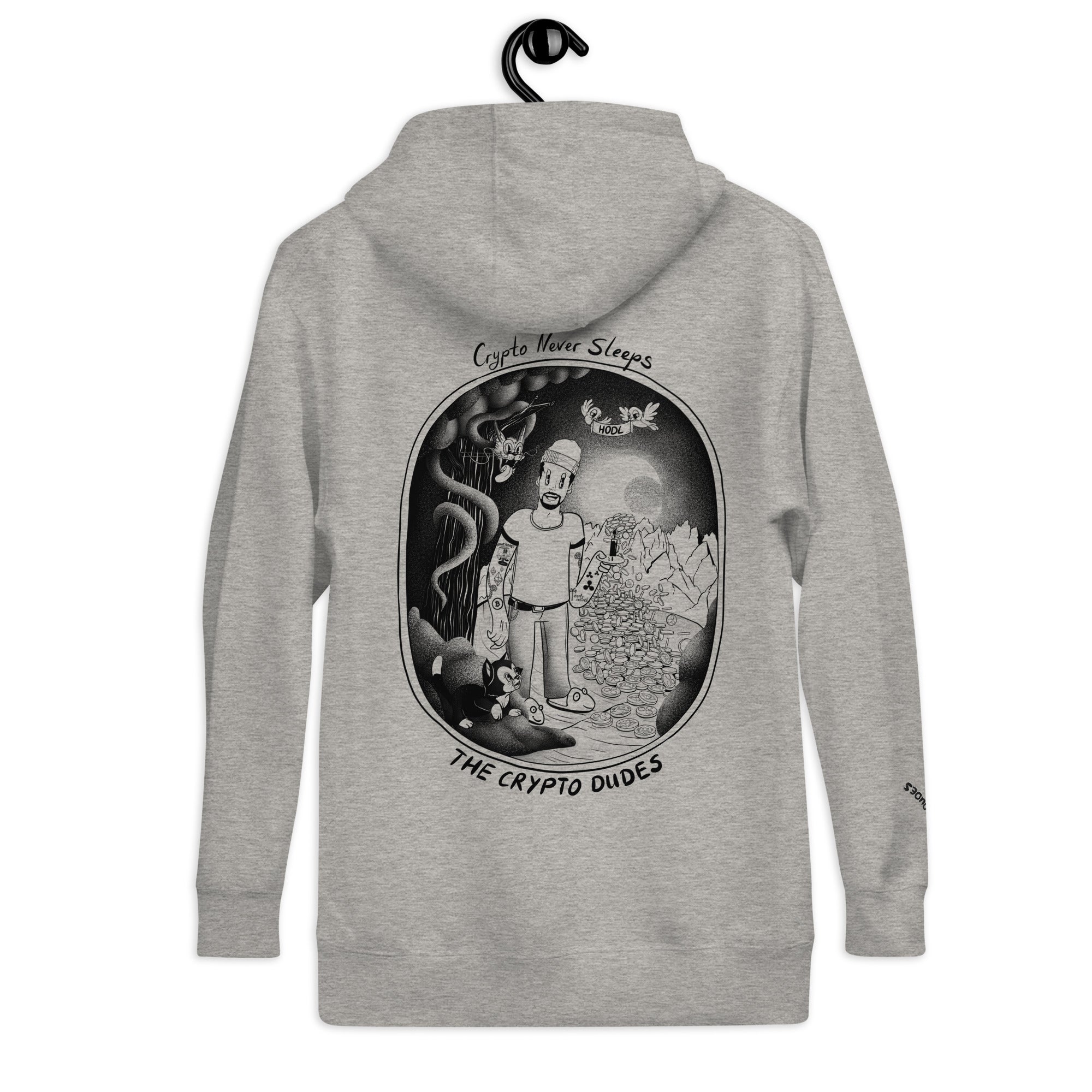 Crypto Never Sleeps Unisex-Kapuzenpullover