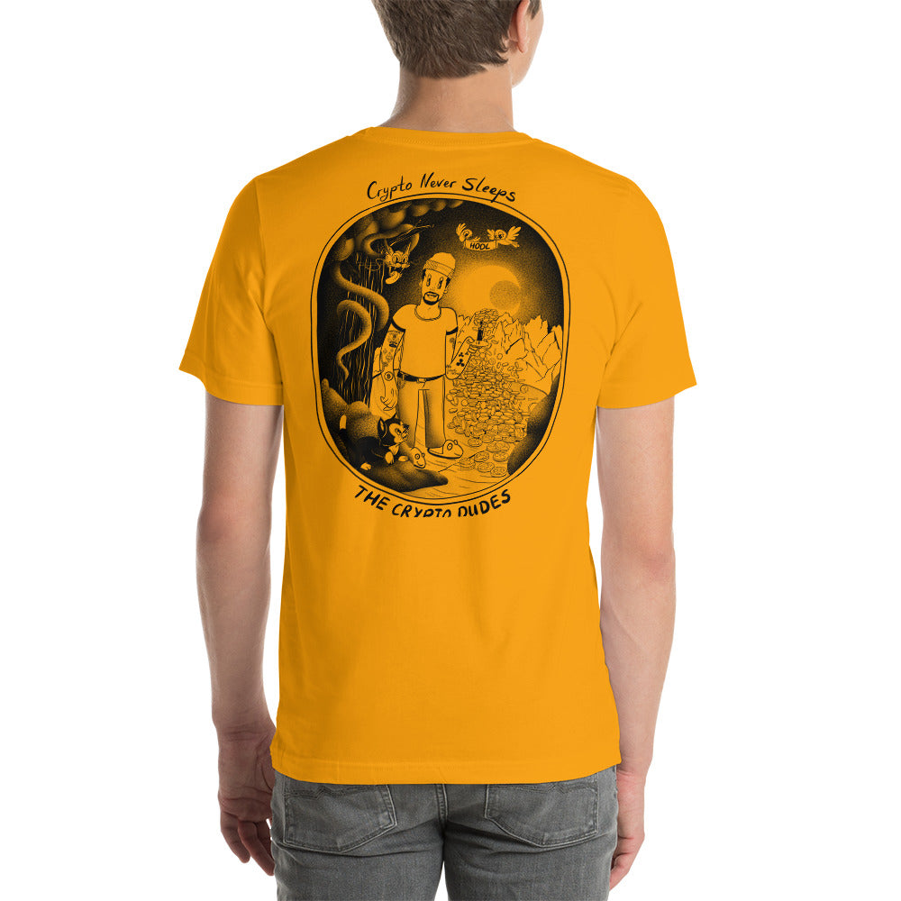 Crypto Never Sleeps Unisex-T-Shirt
