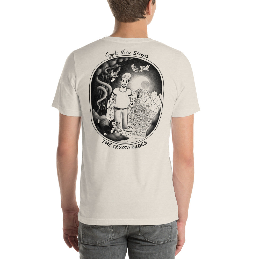 Crypto Never Sleeps Unisex-T-Shirt