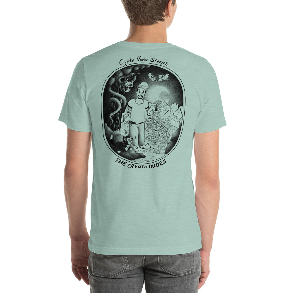 Crypto Never Sleeps Unisex-T-Shirt