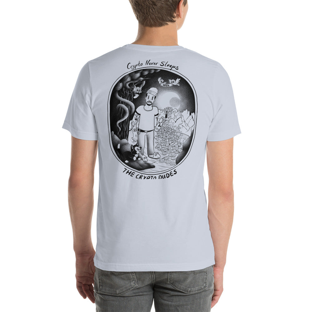 Crypto Never Sleeps Unisex-T-Shirt