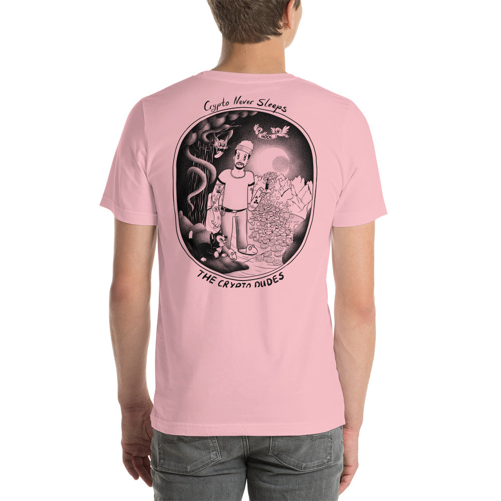 Crypto Never Sleeps Unisex-T-Shirt