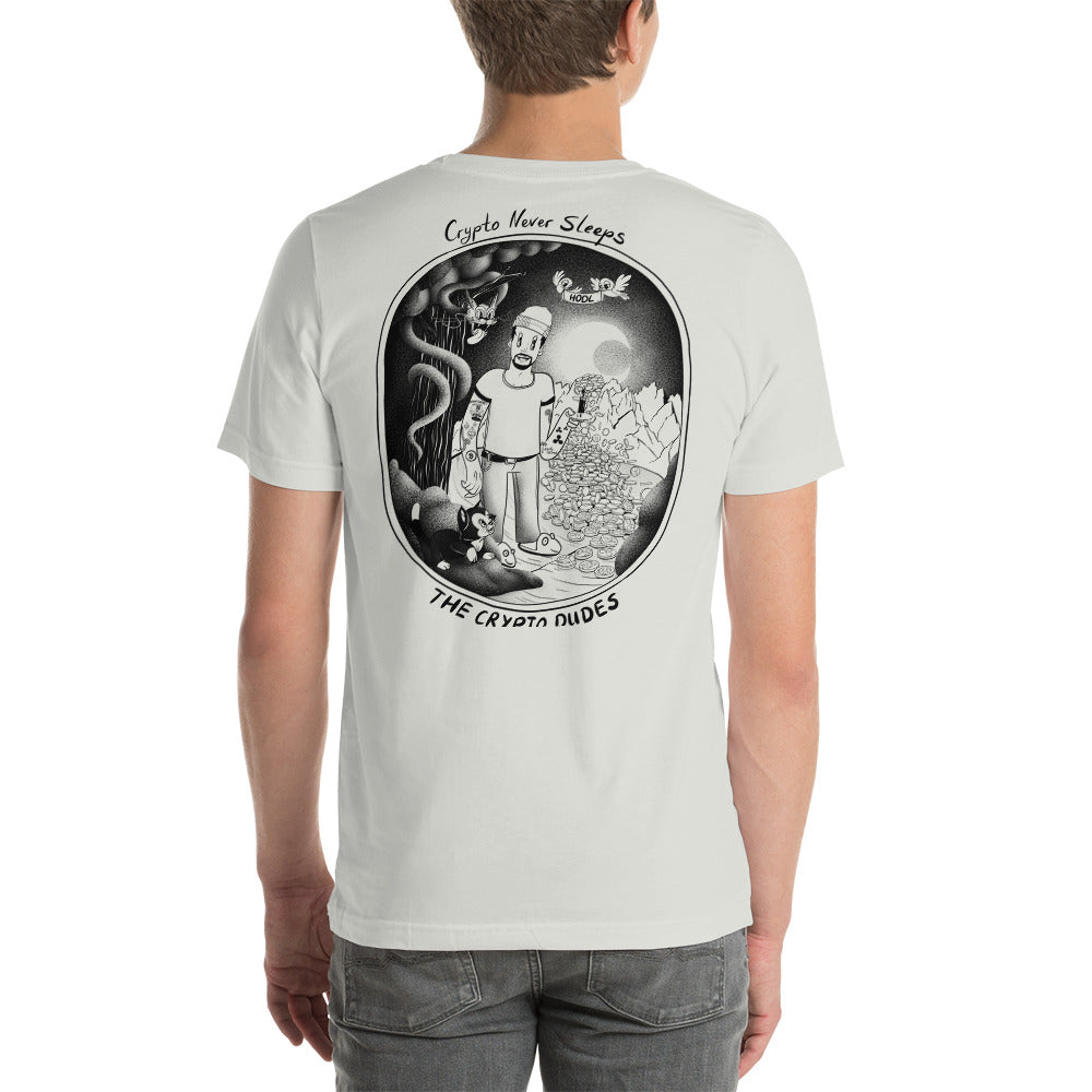 Crypto Never Sleeps Unisex-T-Shirt