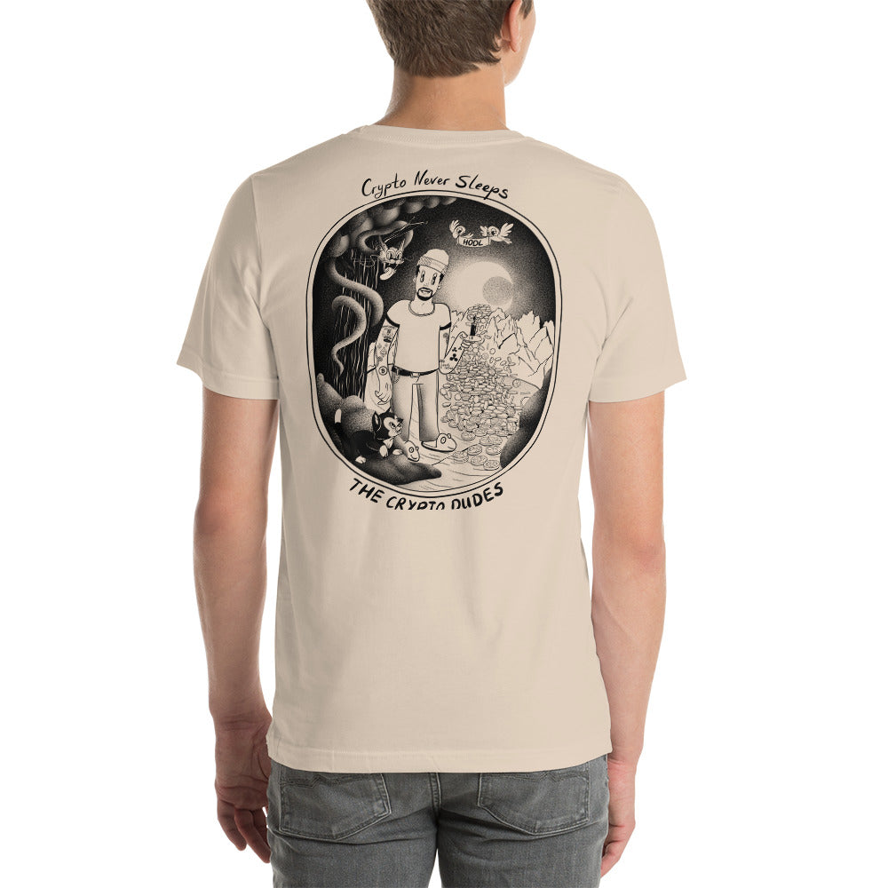 Crypto Never Sleeps Unisex-T-Shirt