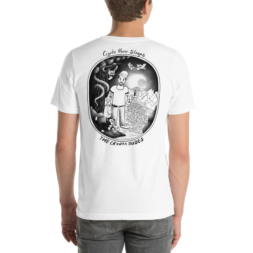Crypto Never Sleeps Unisex-T-Shirt