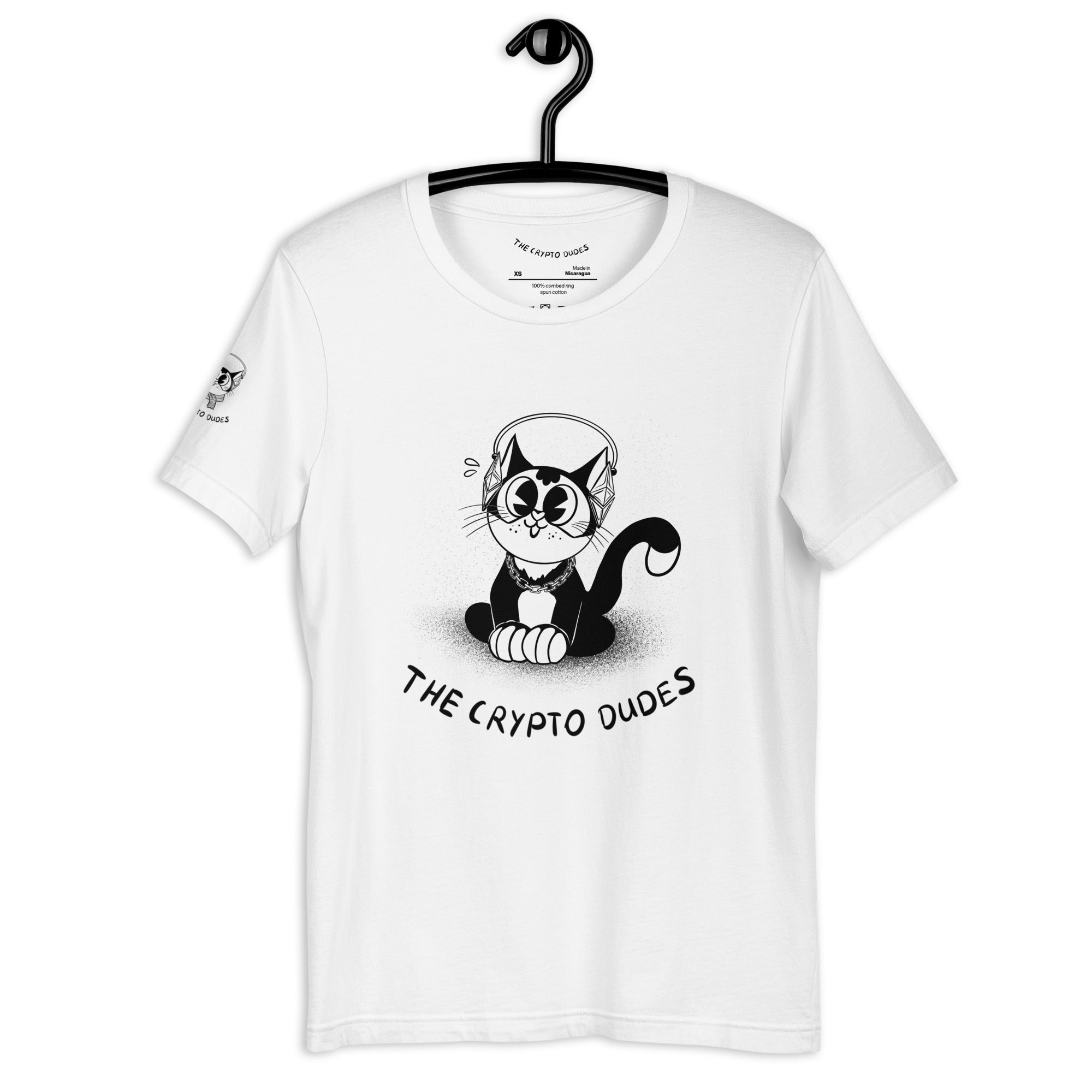 Crypto Sitting Ethereum Cat Unisex-T-Shirt