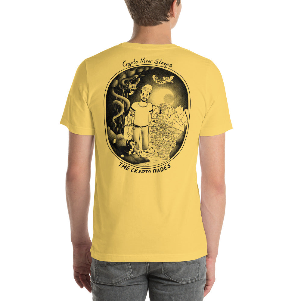 Crypto Never Sleeps Unisex-T-Shirt